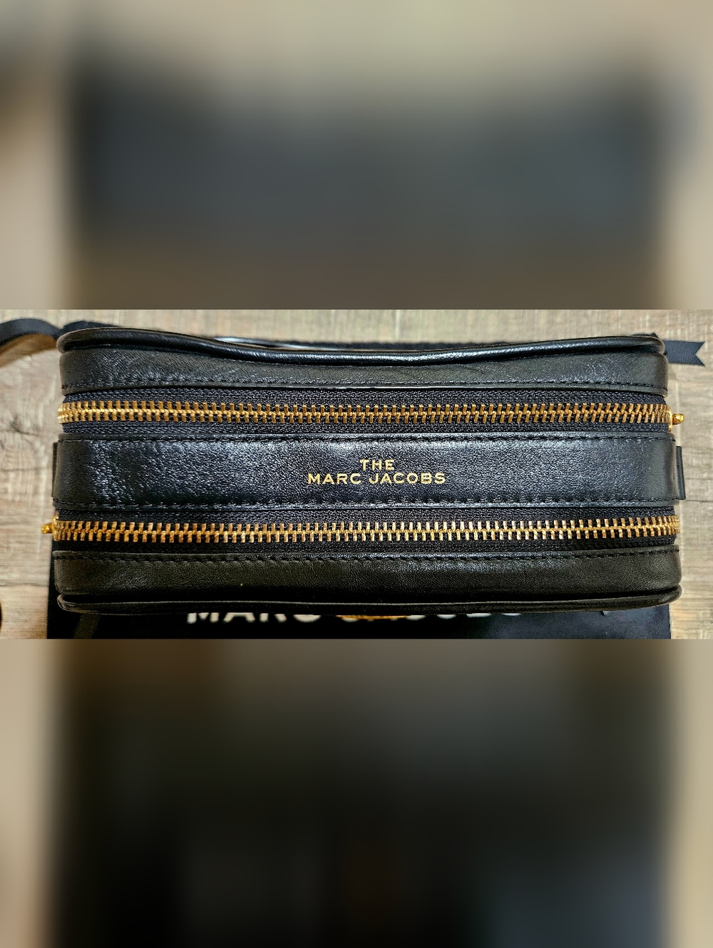 MARC JACOBS Quilted Softshot (Black/Gold) Camera Bag Charm Chain Crossbody Strap - Picture 7 of 16